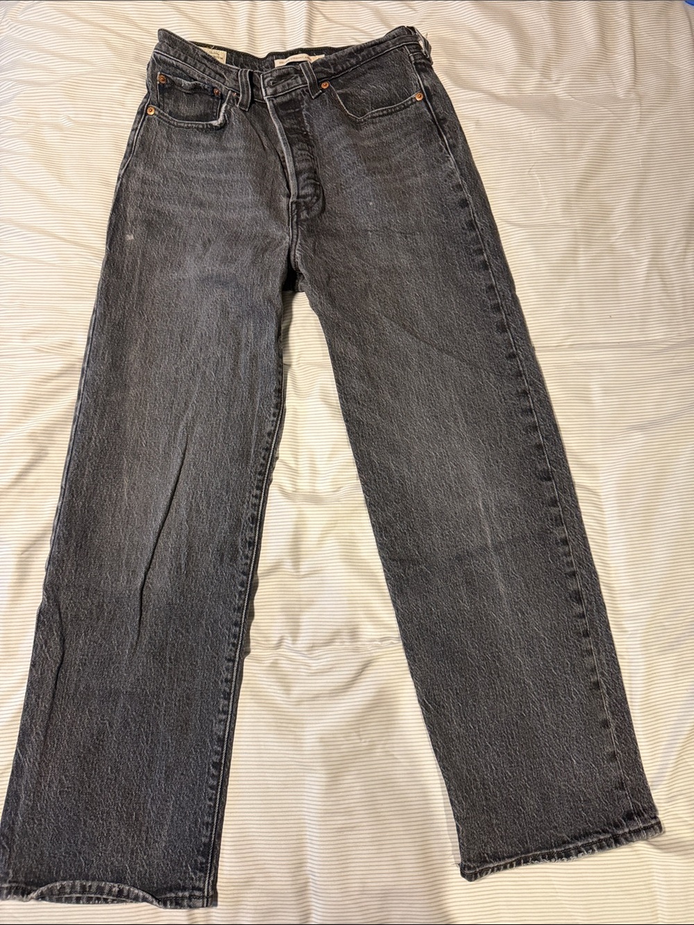 Levi's Men's Straight Jeans in Washed Black